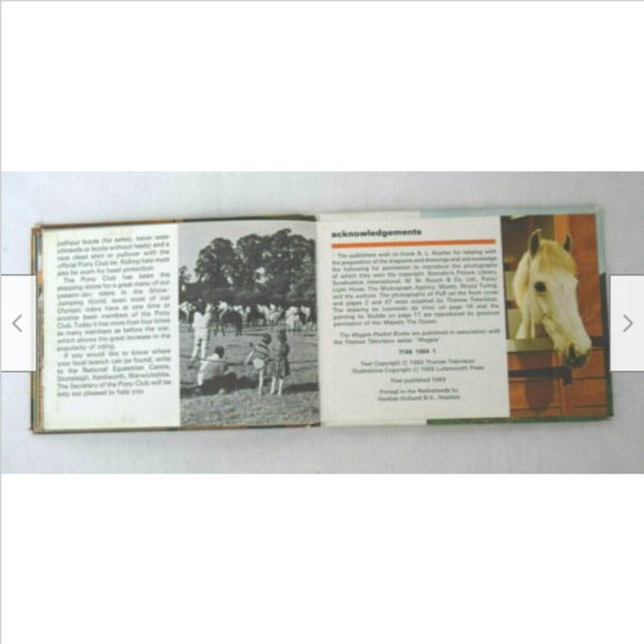 Horses and Ponies Magpie Pocket Hardcover Book Pauline Voss Carol Baker 1969 - Picture 2 of 7